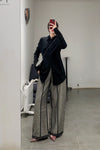 SWAYING/KNIT Crease Cocoon Wide Leg Pants SW22AW3B28 Grey PS51